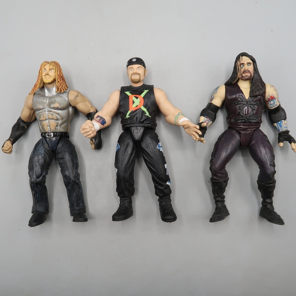 Road Dog Vs Edge vs Undertaker Wrestling Figure Vintage lot WWF 90s WWE